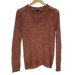 THEORY 100% Linen Sweater Adoncia Astra Loose Split Back Multicolor Size P/TP XS